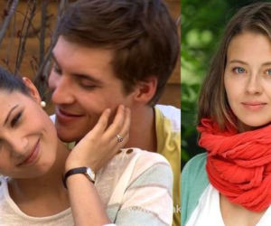 M jak miłość. Marcin (Mikołaj Roznerski), Kasia (Agnieszka Sienkiewicz), Eryka Buford (Marta Juras)