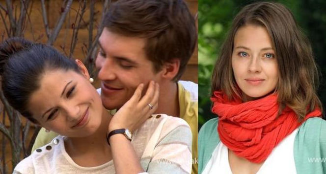 M jak miłość. Marcin (Mikołaj Roznerski), Kasia (Agnieszka Sienkiewicz), Eryka Buford (Marta Juras)