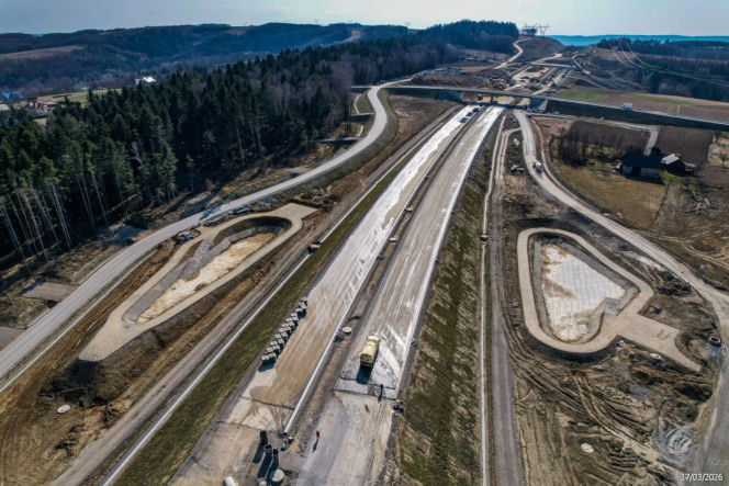 Najwyższa estakada w Polsce powstaje na S19 Babica Jawornik. Na plac budowy prowadzą serpentyny