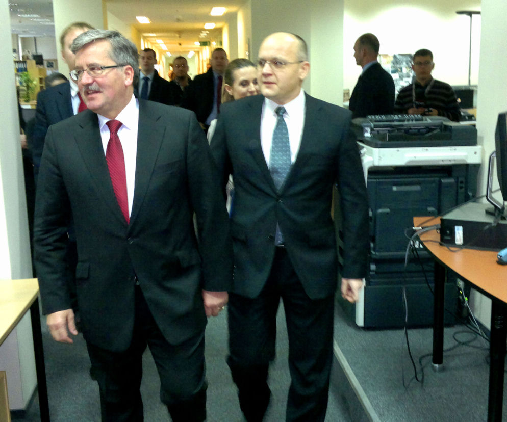 Bronisław Komorowski w redakcji Super Expressu
