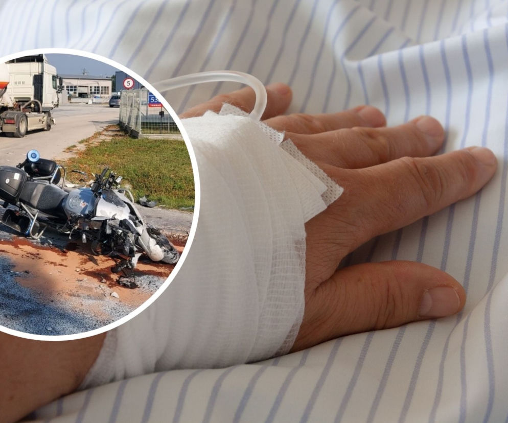 Pilnie potrzebna krew dla rannego w wypadku w Kozeninie policjanta!