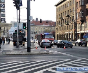 Wypadek na Świdnickiej we Wrocławiu