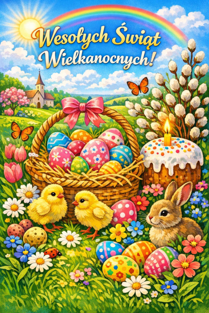 Życzenia wielkanocne 2026. Śliczne kartki wielkanocne z życzeniami dla rodziny i znajomych