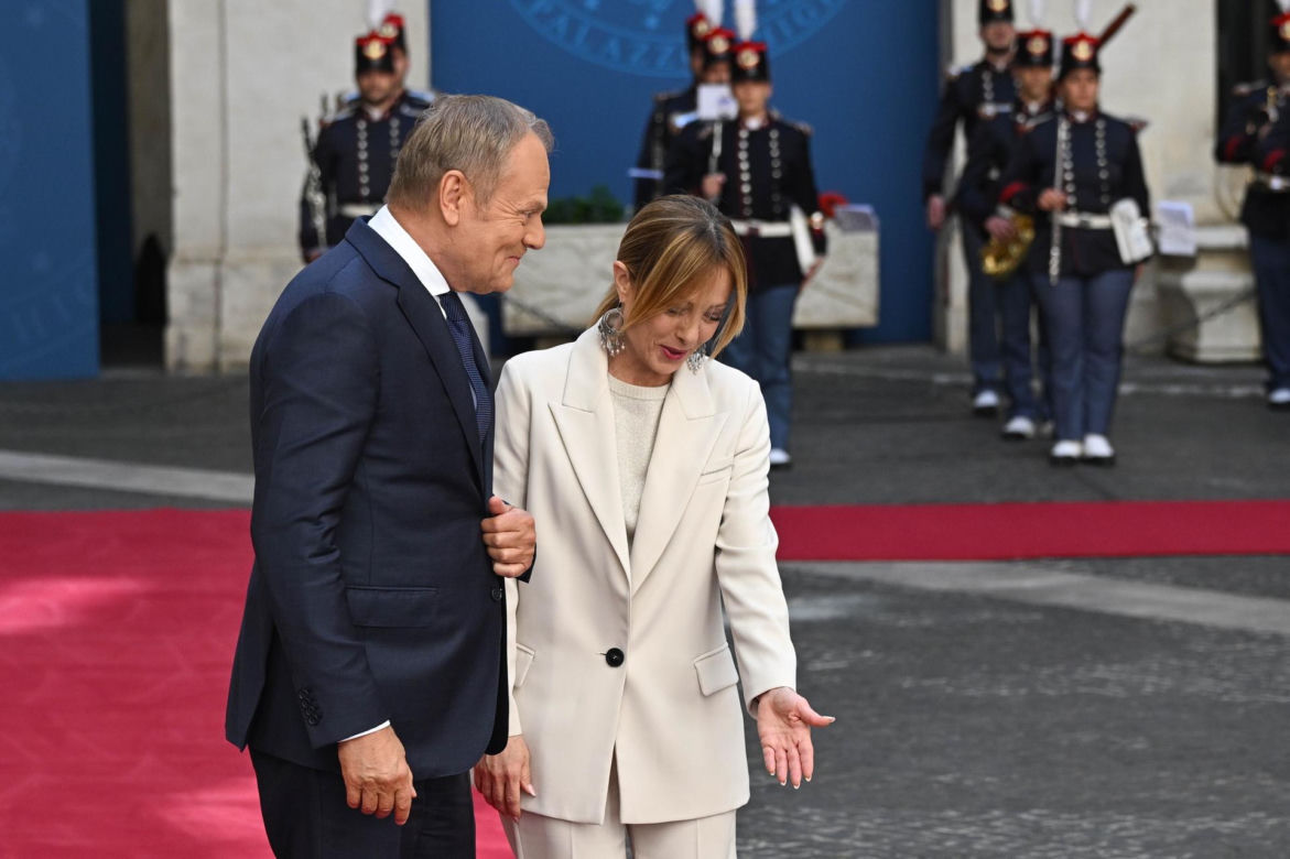 Donald Tusk spotkał się z Giorgią Meloni