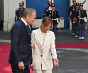 Donald Tusk spotkał się z Giorgią Meloni