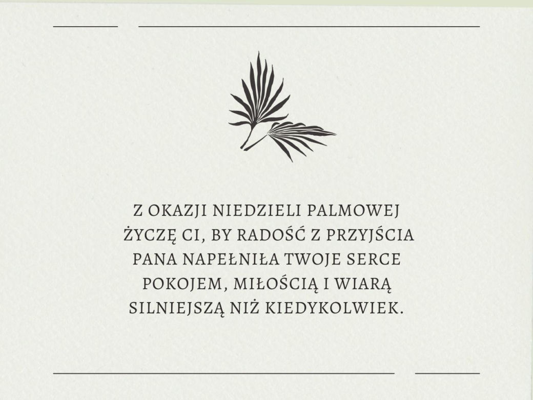 Kartki na Niedzielę Palmową