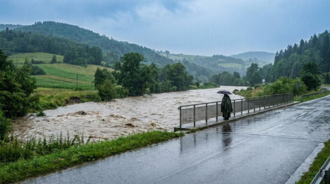Intensywne opady deszczu w Małopolsce. Czy rzeki przekroczą stany alarmowe?