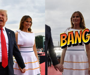 Melania Trump bez stanika