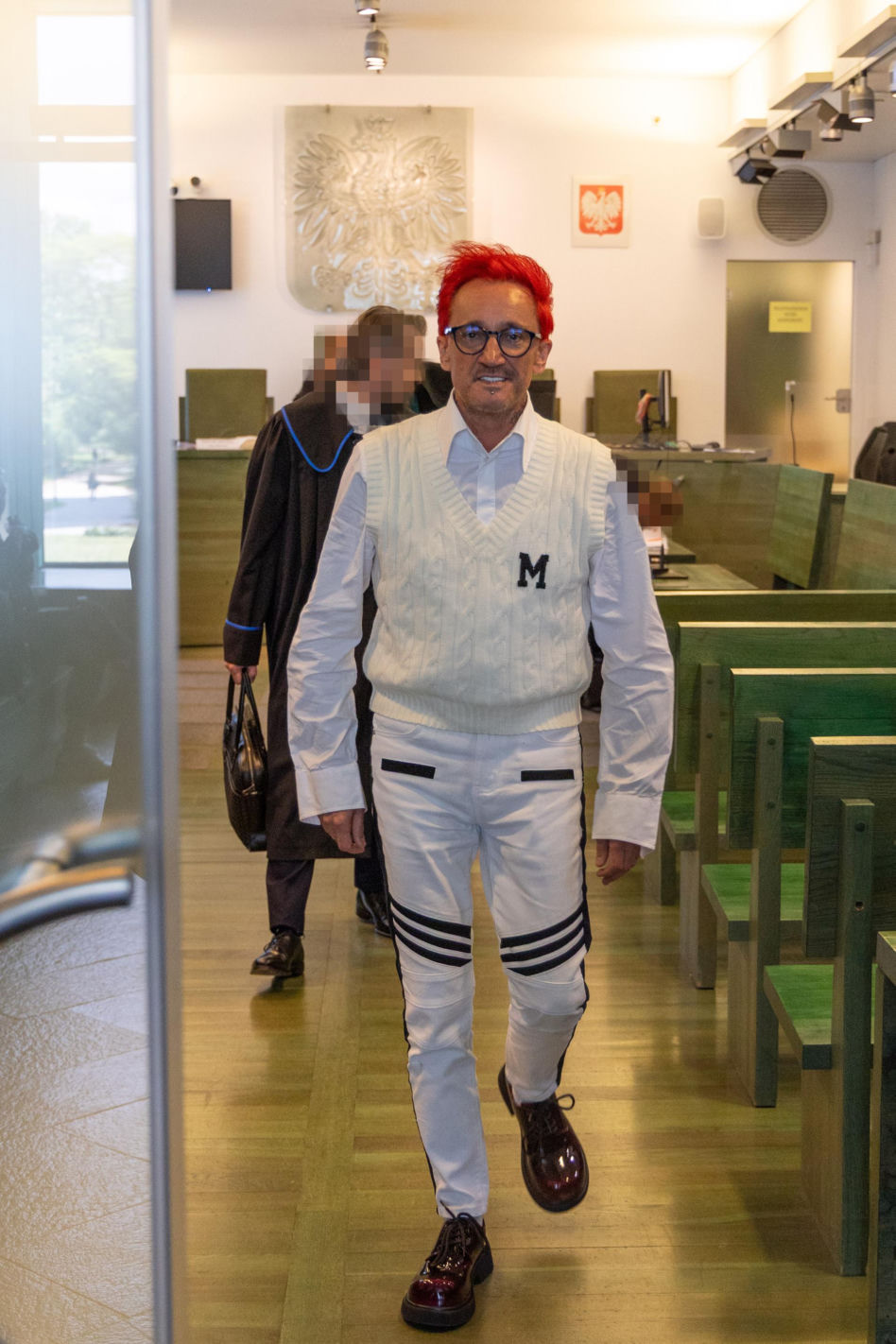 Michał Wiśniewski w sądzie. Nie miał czasu, żeby się przebrać