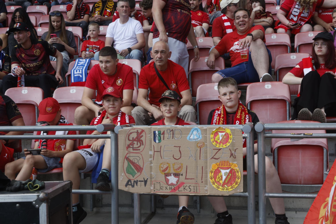 Kibice na meczu Widzew Łódź - Piast Gliwice