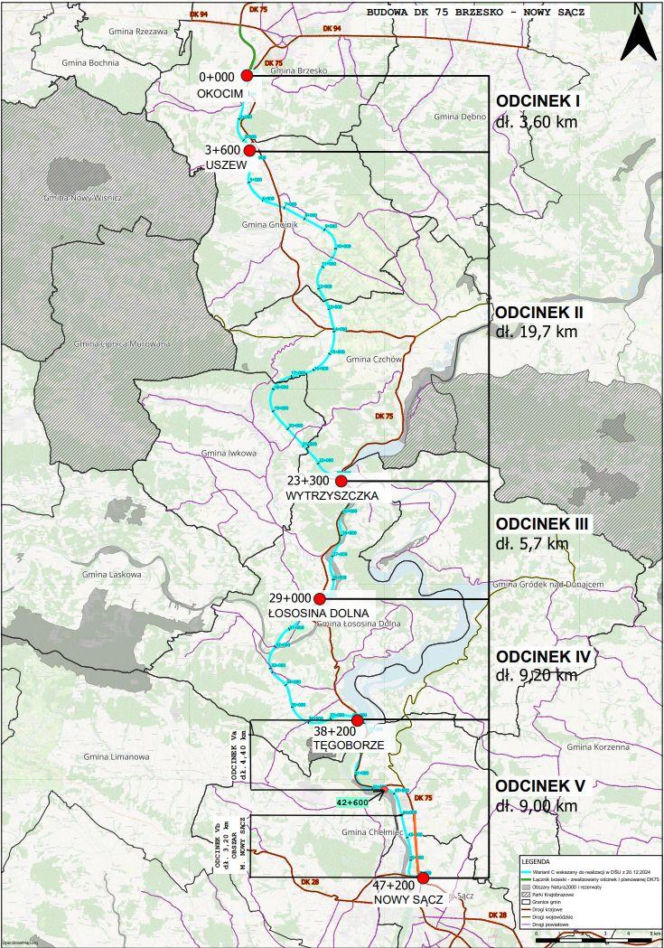 Planowany przebieg Sądeczanki