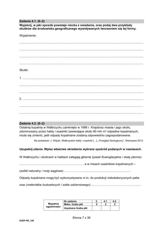 Matura 2024: geografia rozszerzona. ARKUSZ FORMUŁA 2015
