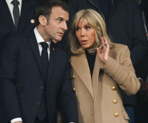 Emmanuel Macron z żoną Brigitte Macron