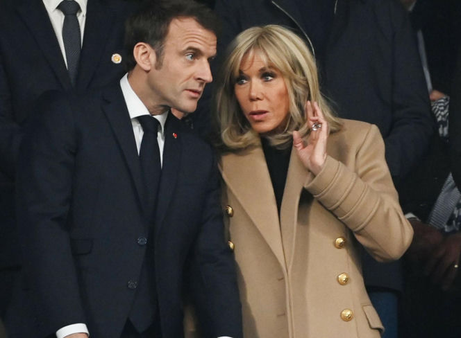 Emmanuel Macron z żoną Brigitte Macron