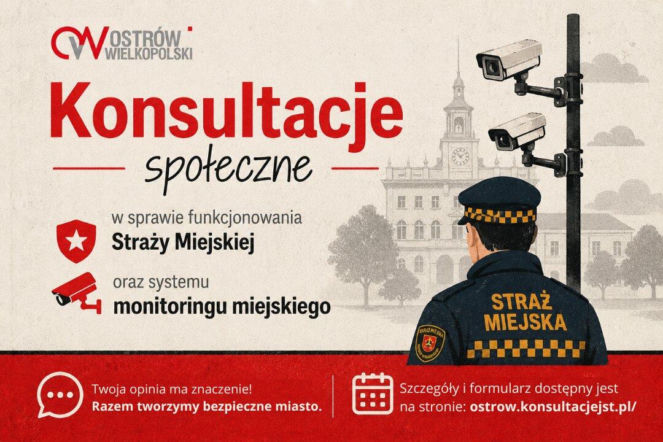 Ostrów pyta mieszkańców o straż miejską i monitoring. Trwają konsultacje