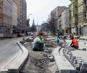 Przebudowa alei Wojska Polskiego - kwiecień 2022