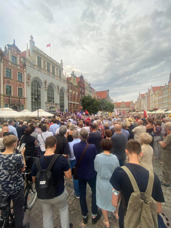Protest w obronie mediów w Gdańsku