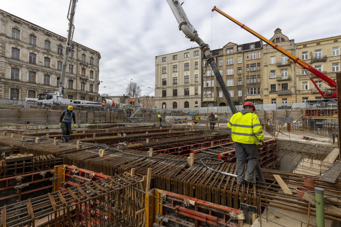 Budowa przystanku Łódź Śródmieście 