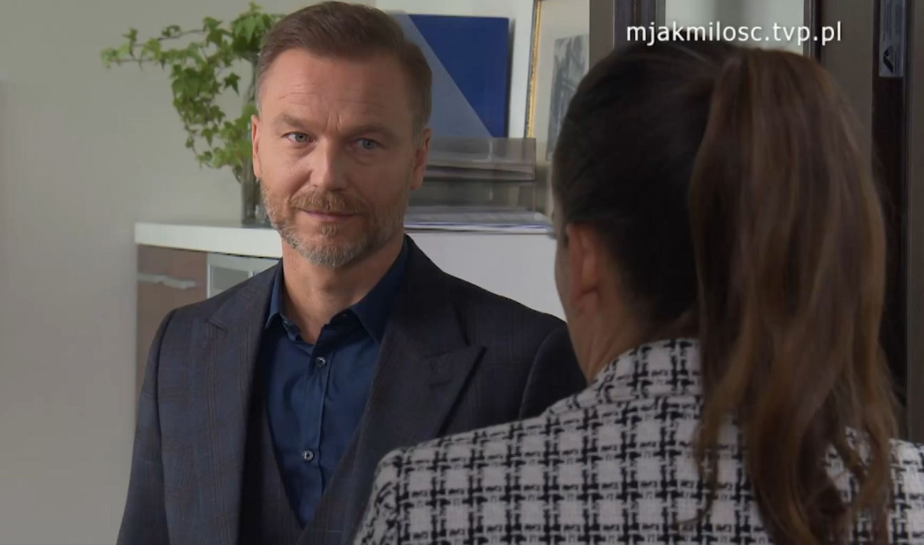 M jak miłość. Magda (Anna Mucha), Budzyński (Krystian Wieczorek)