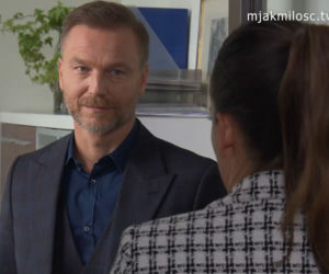 M jak miłość. Magda (Anna Mucha), Budzyński (Krystian Wieczorek)