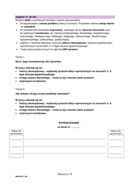 Matura polski 2024 - arkusz CKE stara formuła - CZĘŚĆ 2