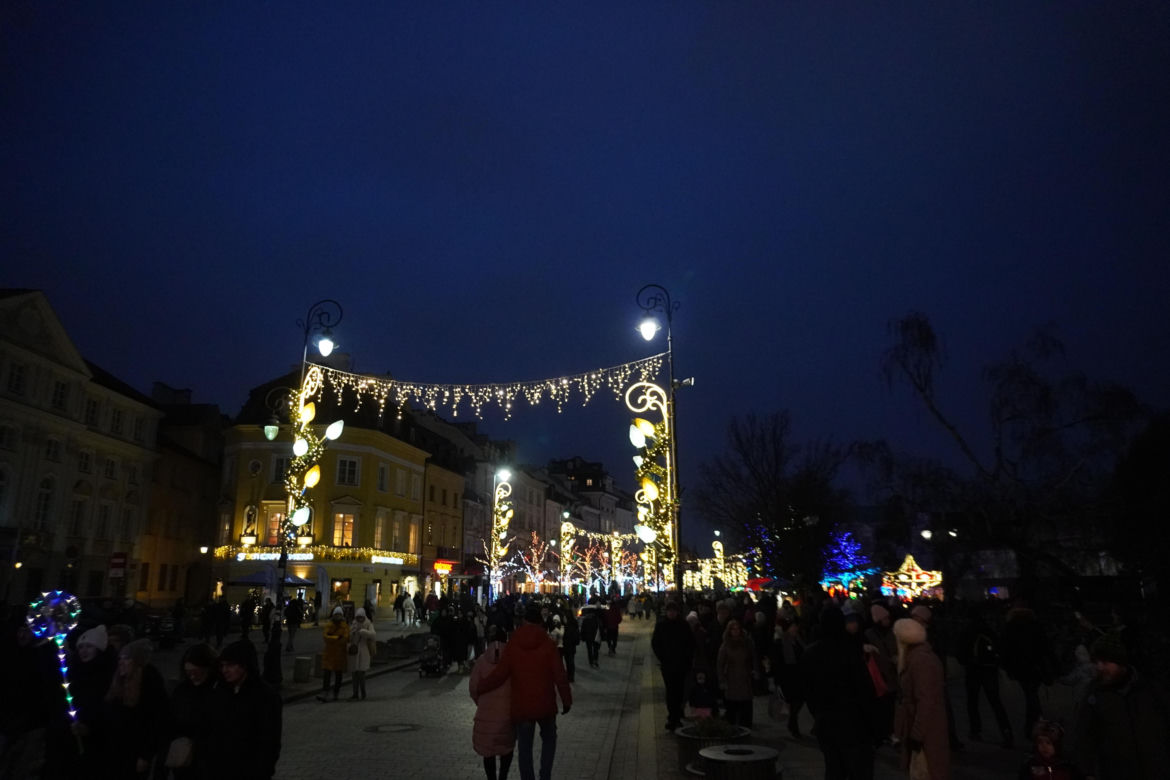 Świąteczna iluminacja Traktu Królewskiego 7.12.2024