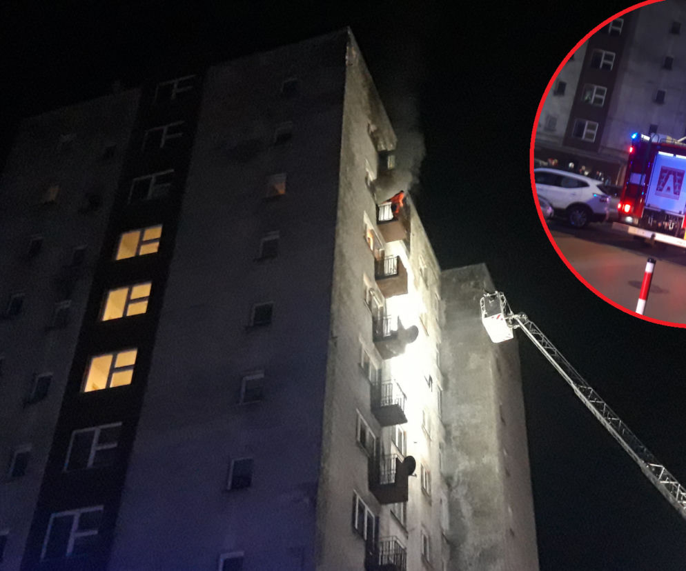 Kielce: Zagadkowy, nocny pożar w bloku! Ewakuacja mieszkańców. Zdradzamy: na miejscu pracuje biegły [ZDJĘCIA]