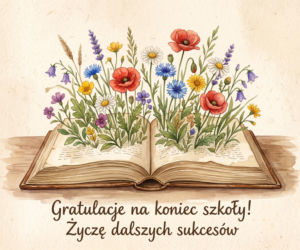 Kartka dla ucznia na zakończenie roku szkolnego