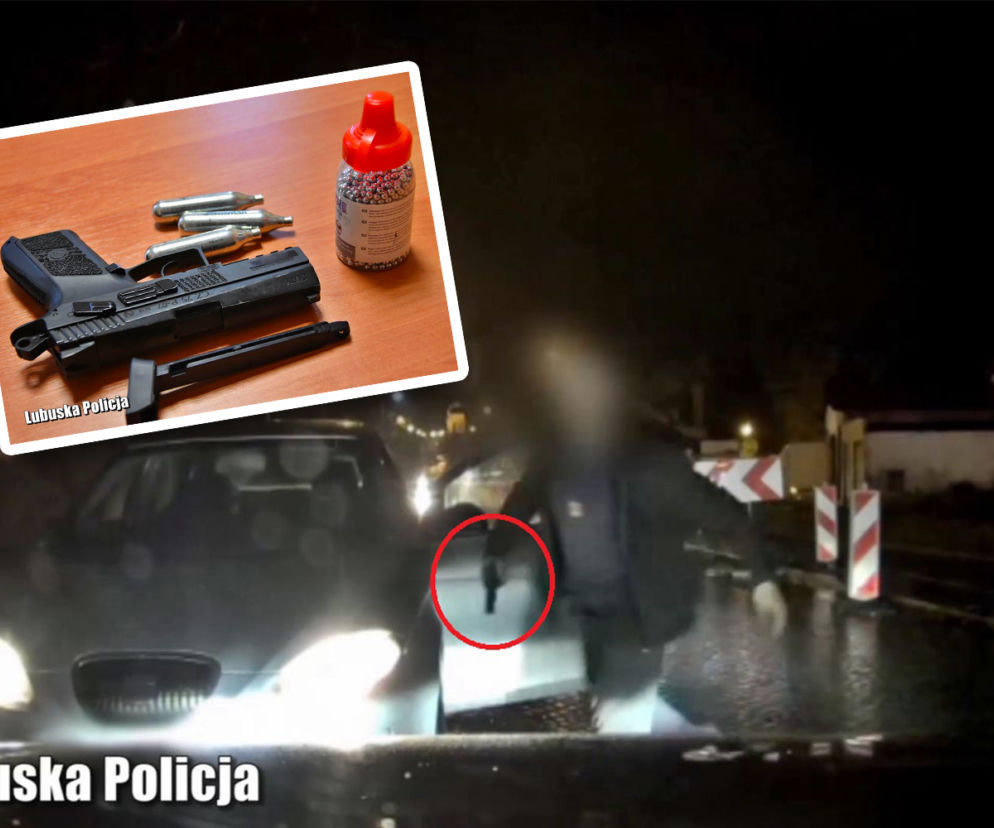 Agresor groził bronią na drodze
