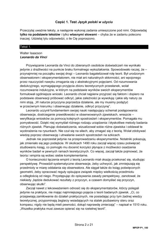 Matura 2023: arkusz przykładowy CKE język polski