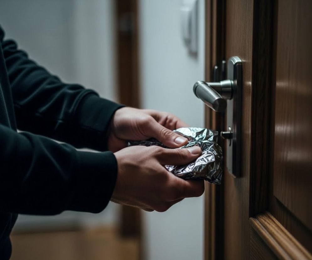 Masz w domu folię aluminiową? Załóż ją na klamkę. Efekt Cię zaskoczy