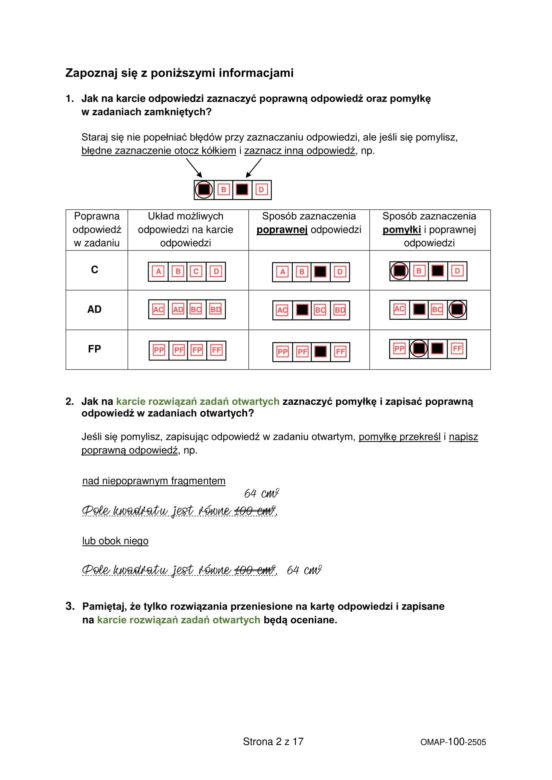 Egzamin ósmoklasisty 2025 - matematyka