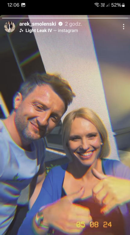	M jak miłość na planie nowy sezon. Bartek (Arkadiusz Smoleński), Dorota (Iwona Rejzner)