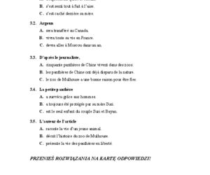 Arkusz francuski podstwowy matura 2014