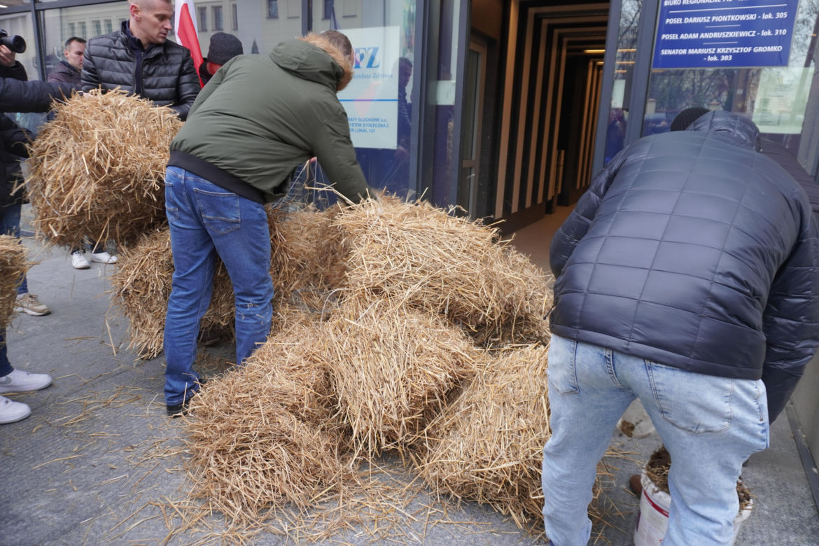 Protest rolników w Białymstoku. Przemarsz ulicami miasta 4 marca