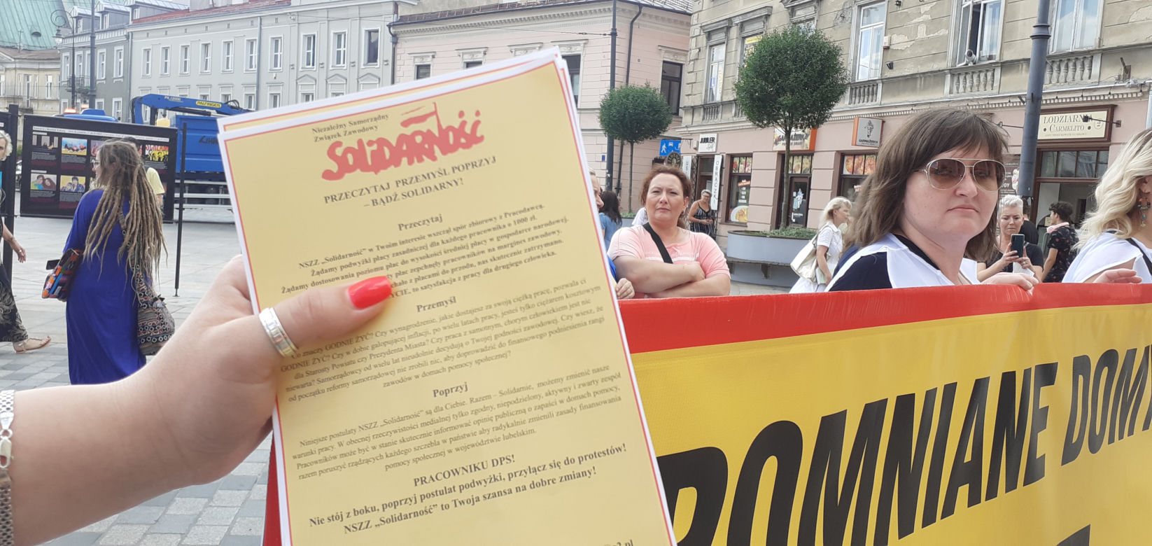 Pracownicy DPS-ów strajkowali w Lublinie [GALERIA]