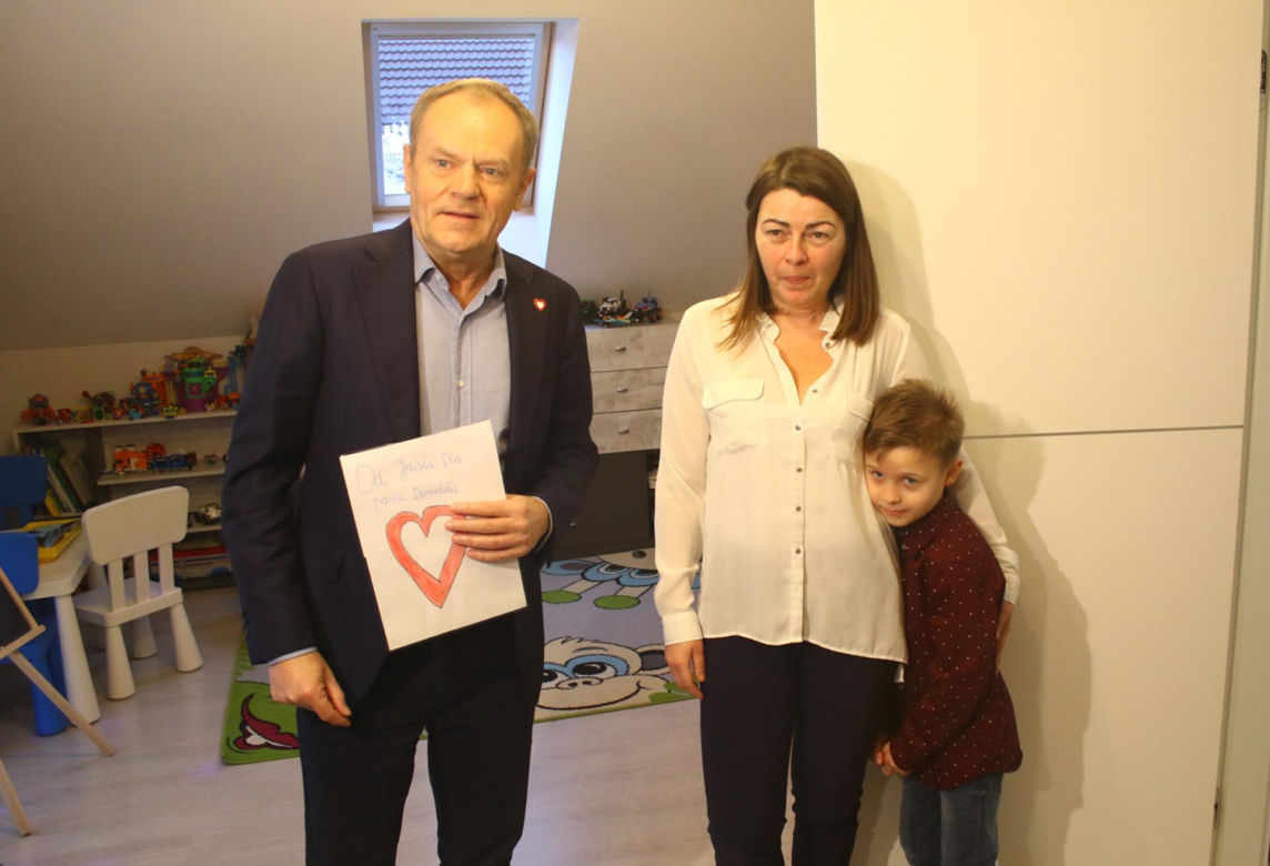 Donald Tusk odwiedził 7-letniego Jasia