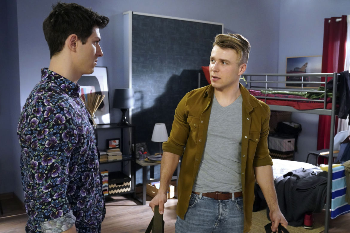 Barwy szczęścia, odcinek 2491: Justin (Jasper Sołtysiewicz), Patryk (Konrad Skolimowski)