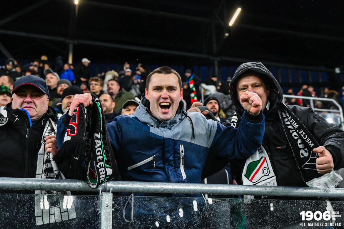 Kibice na meczu Zagłębie Sosnowiec - GKS Katowice