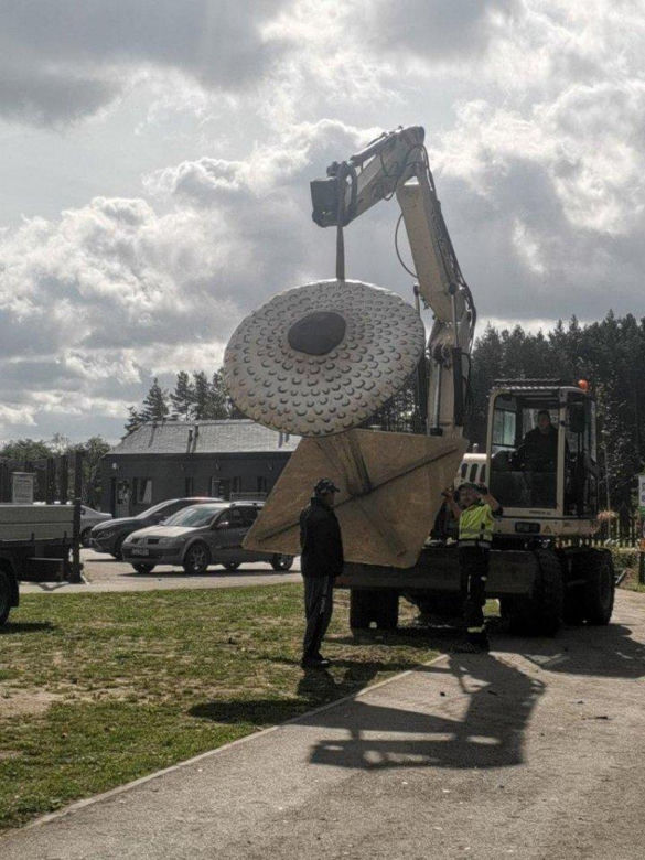 Olbrzymie modele grzybów w gminie Chmielnik