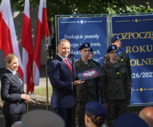 Karol i Marta Nawroccy na rozpoczęciu roku szkolnego