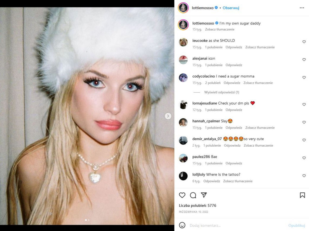 Lottie Moss znalazła miłość! Pokochał modelkę z tatuażem na twarzy