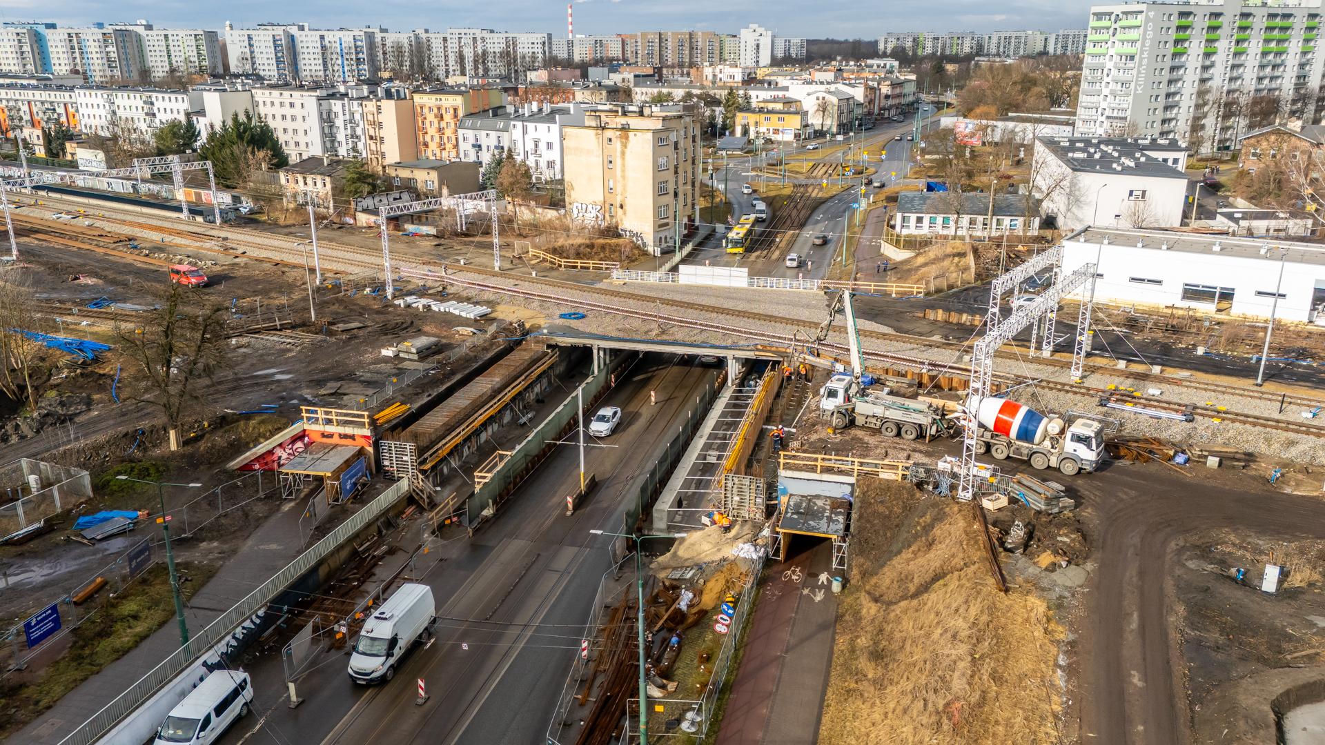 Przebudowa linii kolejowej E65 w Sosnowcu, remonty wiaduktów, dworca, peronów
