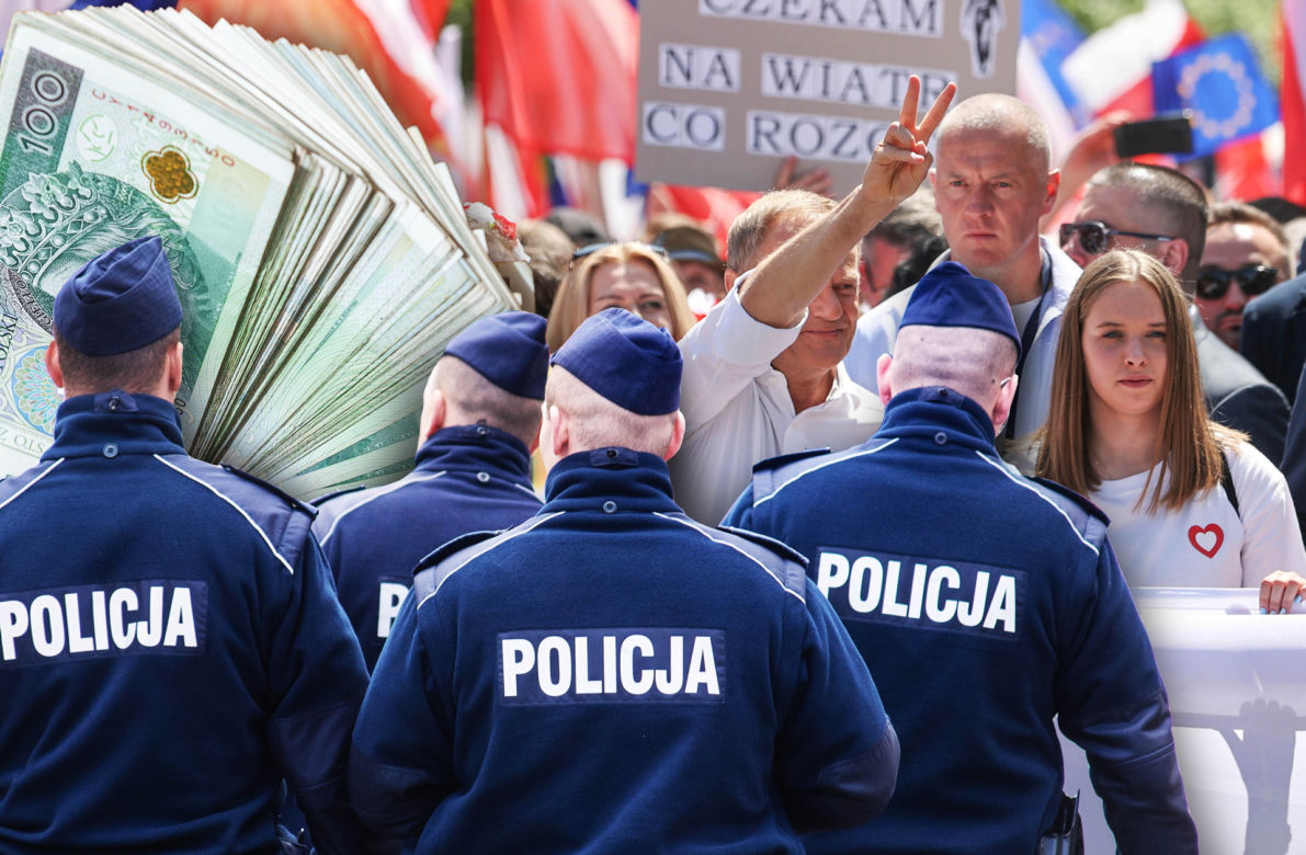 Policja podała, ile kosztowało zabezpieczenie marszu Donalda Tuska. Kwota szokuje! 