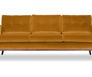Musztardowa sofa do salonu. Wybraliśmy 10 najmodniejszych modeli!