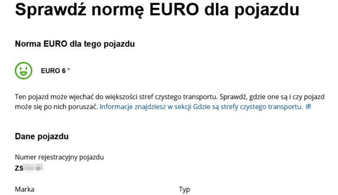 Jak sprawdzić normę EURO dla pojazdu?