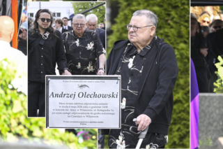 Wojciech Mann ma problemy z chodzeniem, ale i tak przybył pożegnać przyjaciela. Pojawił się na pogrzebie Andrzeja Olechowskiego