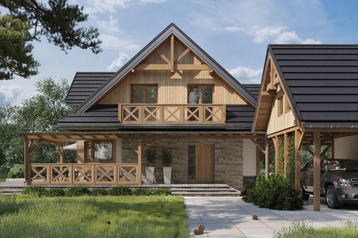 Tradycyjna architektura z nowoczesnymi dodatkami