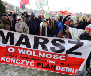 Protest antyszczepionkowców w Lublinie. Początek był przerażający