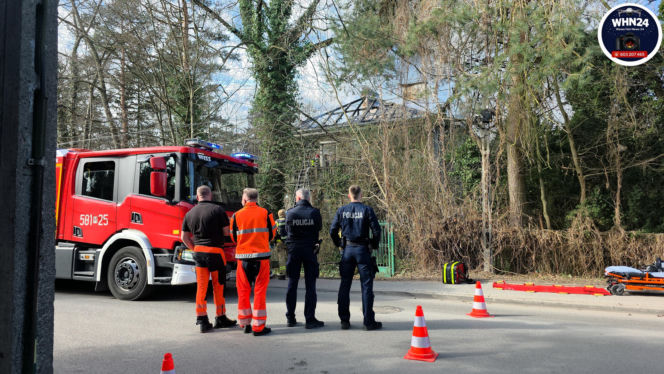 Wielki pożar zabytkowej willi pod Warszawą. Trwa akcja strażaków